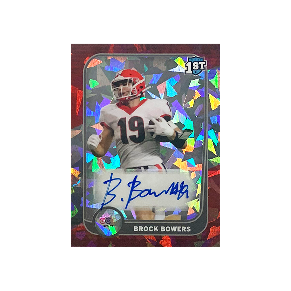 Brock Bowers Auto - Red and White 1/1