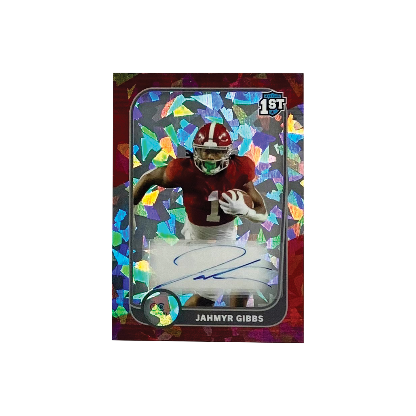 Jahmyr Gibbs Autograph - Red and White 1/1