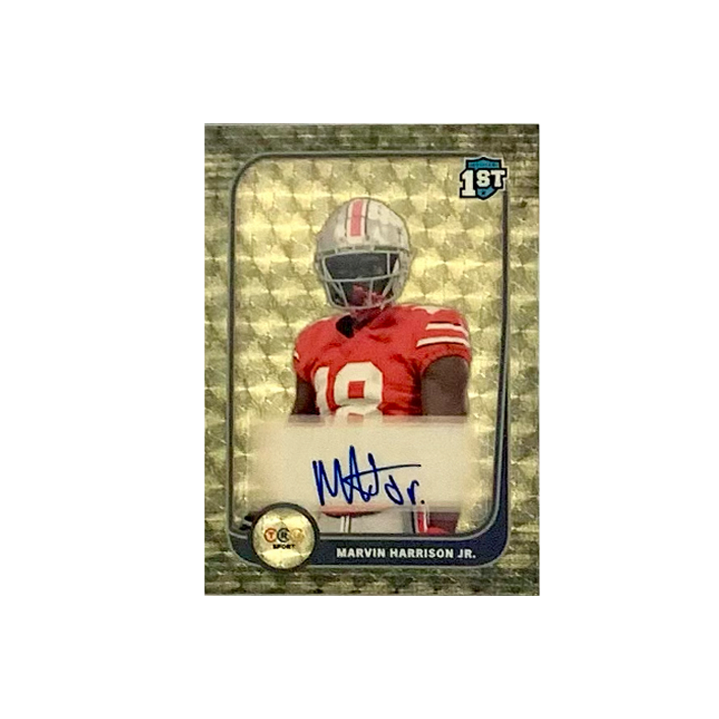 Marvin Harrison Jr Autograph - Gold Vinyl 1/1