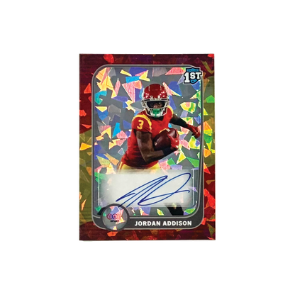 Jordan Addison Autograph - Red and Gold 1/1